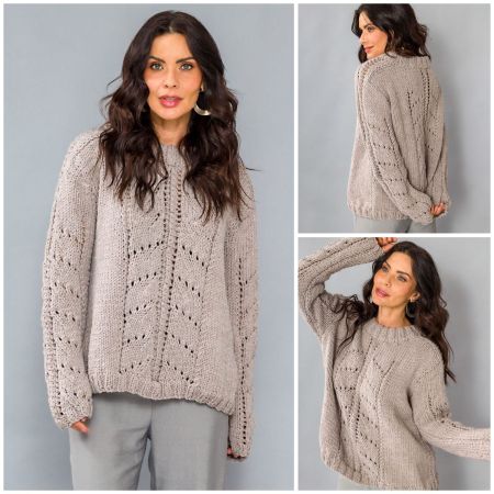 Maglione con Punto Fantasia Centrale