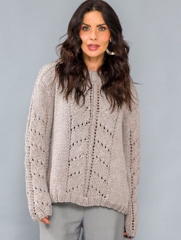 Maglione con Punto Fantasia Centrale
