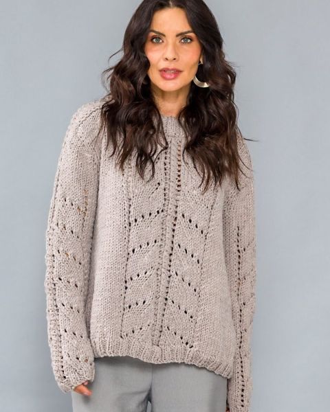 Maglione con Punto Fantasia Centrale