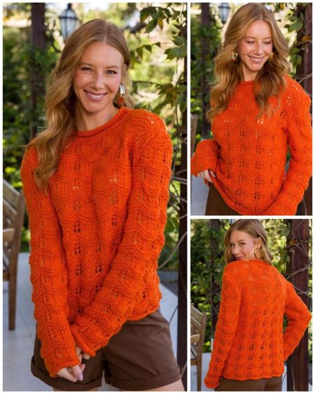 Maglione con Punto Ondulato