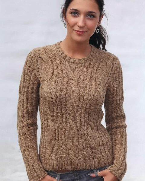 Maglione a trecce
