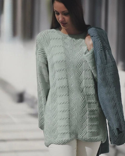 Maglione con punto brioche