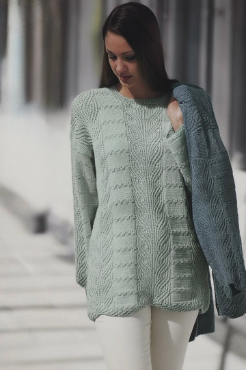 Maglione con punto brioche