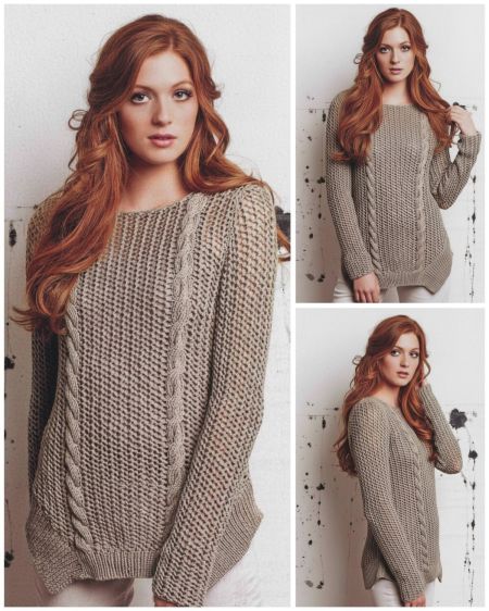 Maglione con l'orlo angolare