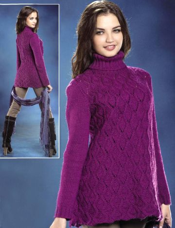 Maglione a Fantasia con collo alto