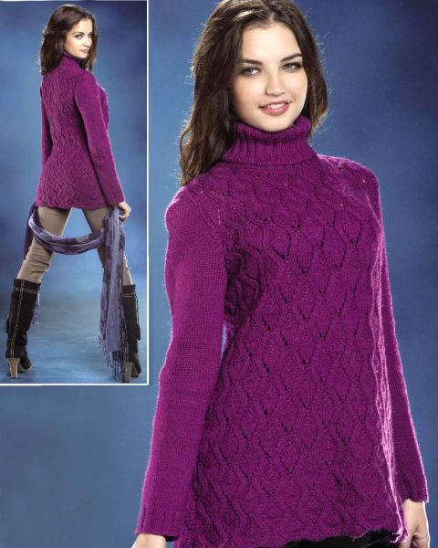 Maglione a Fantasia con collo alto