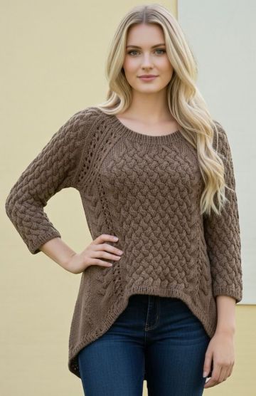 Pull con punto treccia