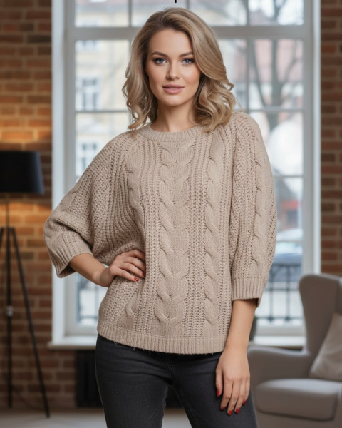 Pullover con trecce