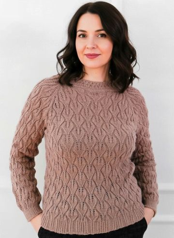 Pull raglan con Punto Foglie