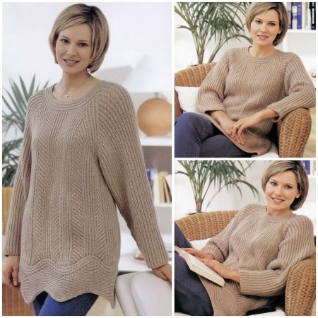 Pull con bordo ondulato