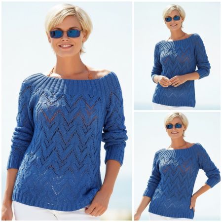 Pull Traforato con Maniche Raglan