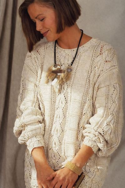 Pull con Punto Traforato e Punto Ondulato
