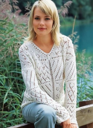 Pull Traforato in Stile Patchwork