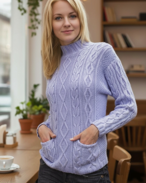 Pull con punto in rilievo