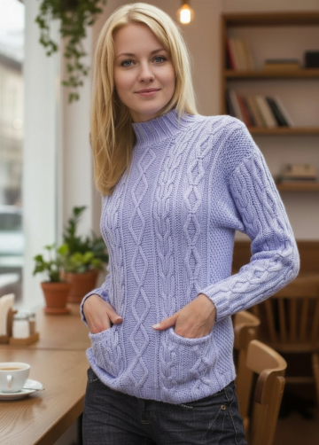 Pull con punto in rilievo