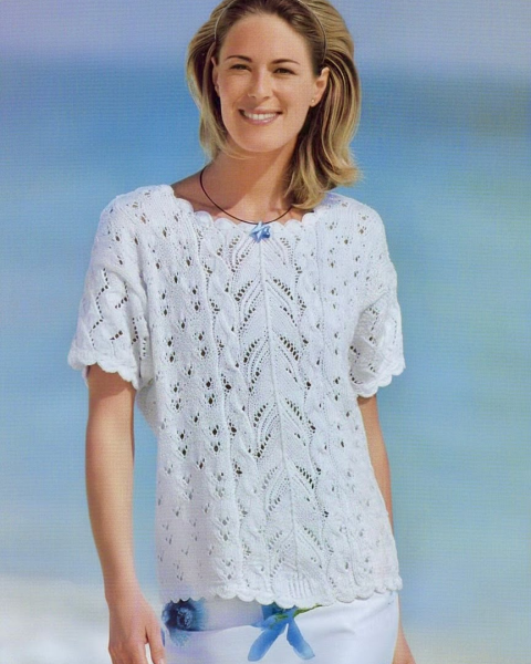 Pull estivo con Punto Traforato e Trecce