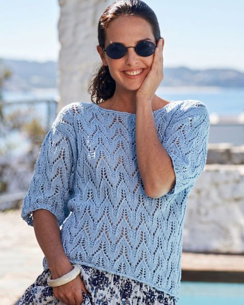 Pull Traforato con maniche corte