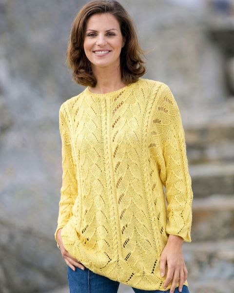 Pull con Punto Traforato e Trecce