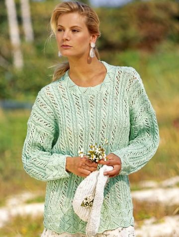 Pull con Strisce Traforate ai ferri