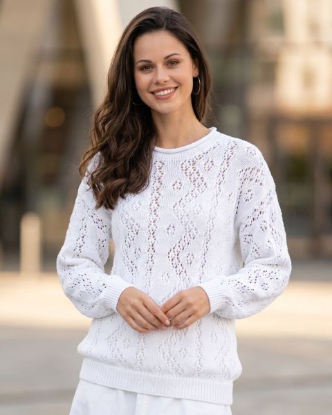 Pull con Punto Traforato a Zig Zag
