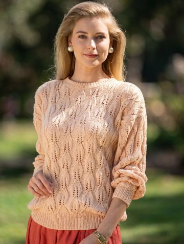 Pull con Punto Foglie ai Ferri