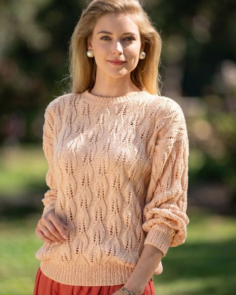 Pull con Punto Foglie ai Ferri