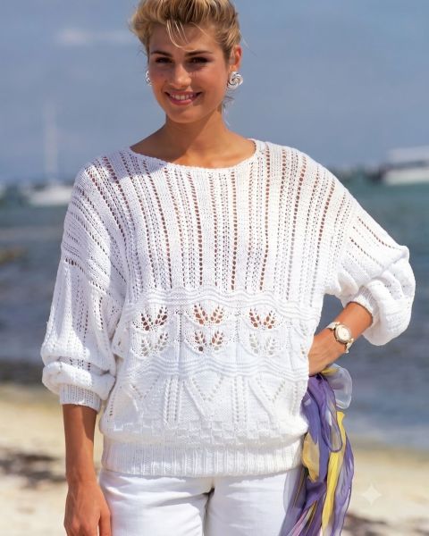 Pull estivo con Punti Traforati