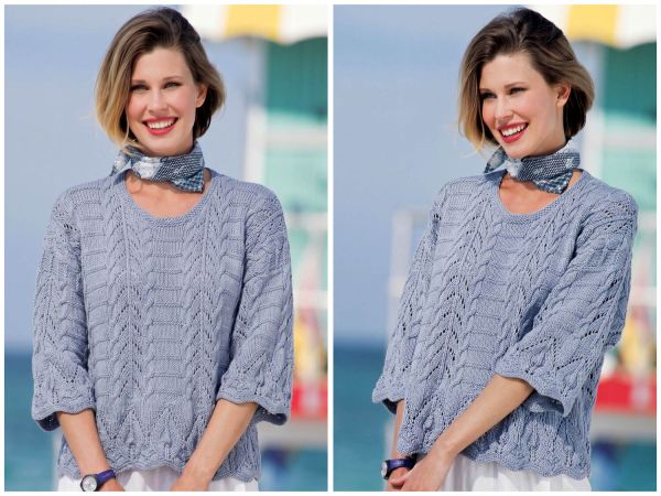 Pull estivo con Punto Foglie e Trecce