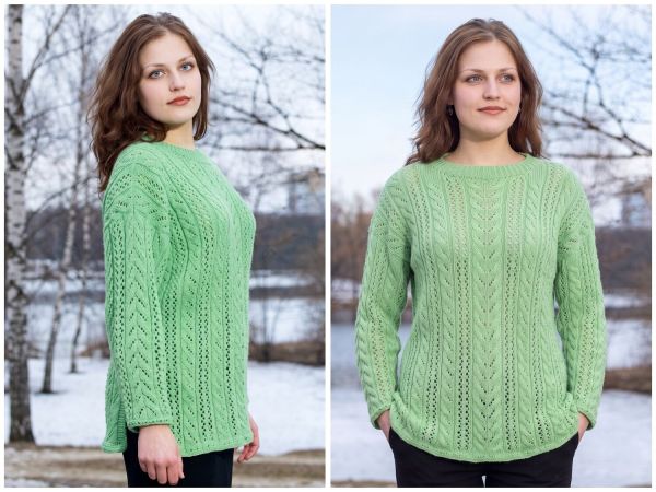 Pull con Punto Traforato a Fasce
