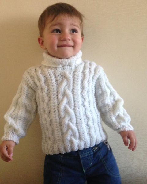 Maglione con trecce
