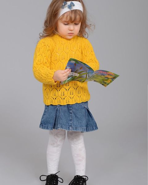 Pull per bambina ai ferri