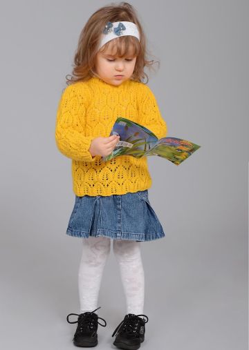 Pull per bambina ai ferri