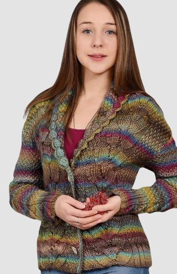 Cardigan a Punto Perla e Trecce