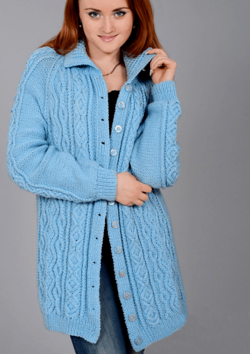 Cardigan a punto treccia fantasia