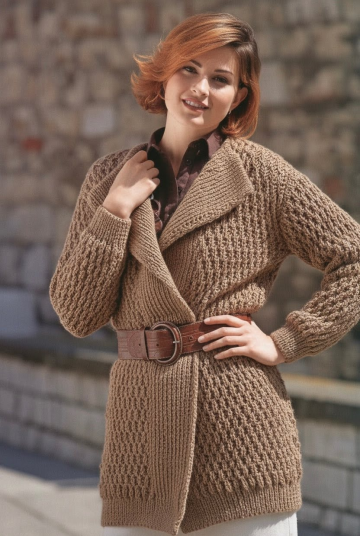 Cardigan con bordi larghi