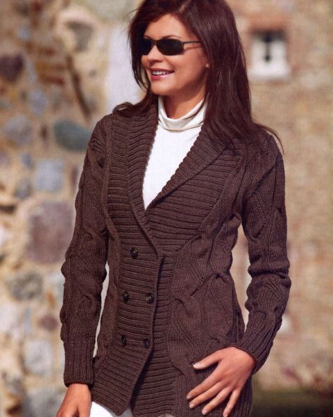 Cardigan a trecce