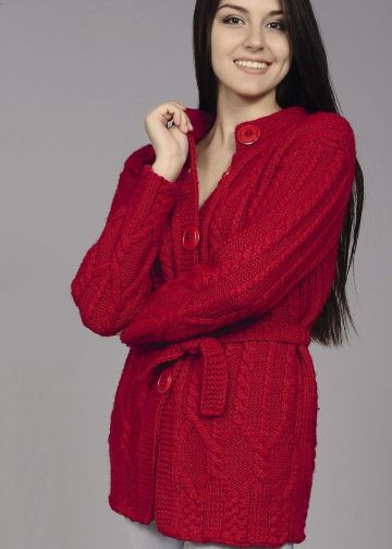 Pull con rombi e con trecce