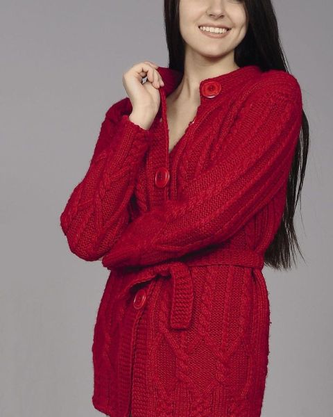 Pull con rombi e con trecce
