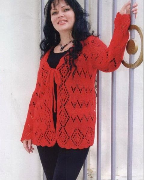 Cardigan ajour