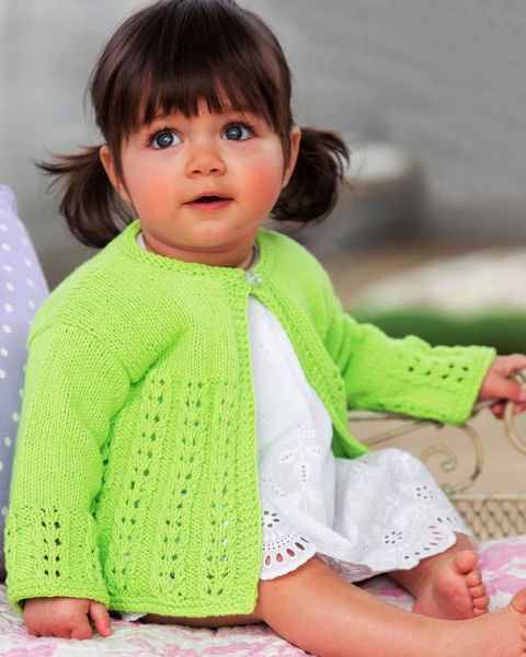 Giacca per la bambina con punto ajour