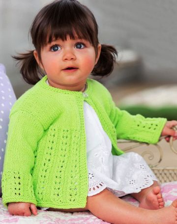 Giacca per la bambina con punto ajour