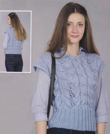 Gilet con Punto Trecce Traforate