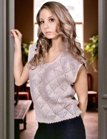 Gilet con Punto a Rombi Traforati