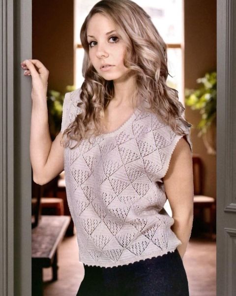Gilet con Punto a Rombi Traforati