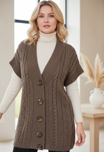 Gilet con trecce