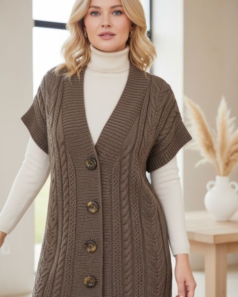 Gilet con trecce
