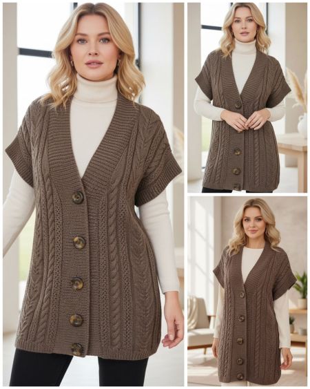 Gilet con trecce