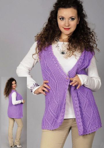 Gilet con punto rombi