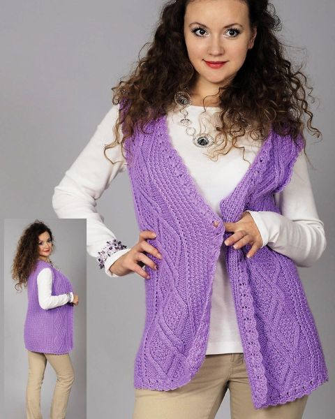 Gilet con punto rombi