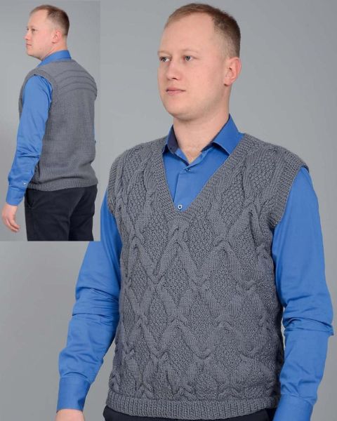 Gilet con punto rombi